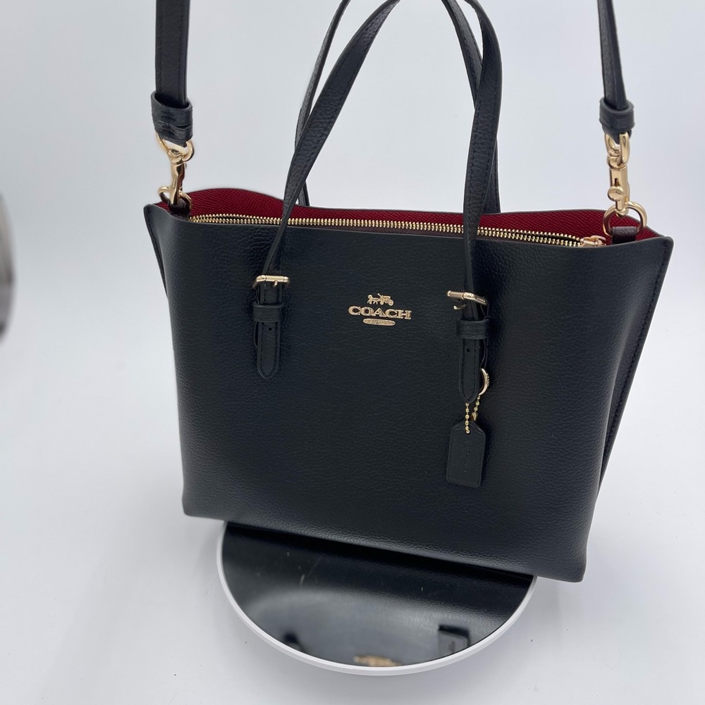 Coach Black and Red Shoulder Bag with Gold Hardware - Picture 2 of 12